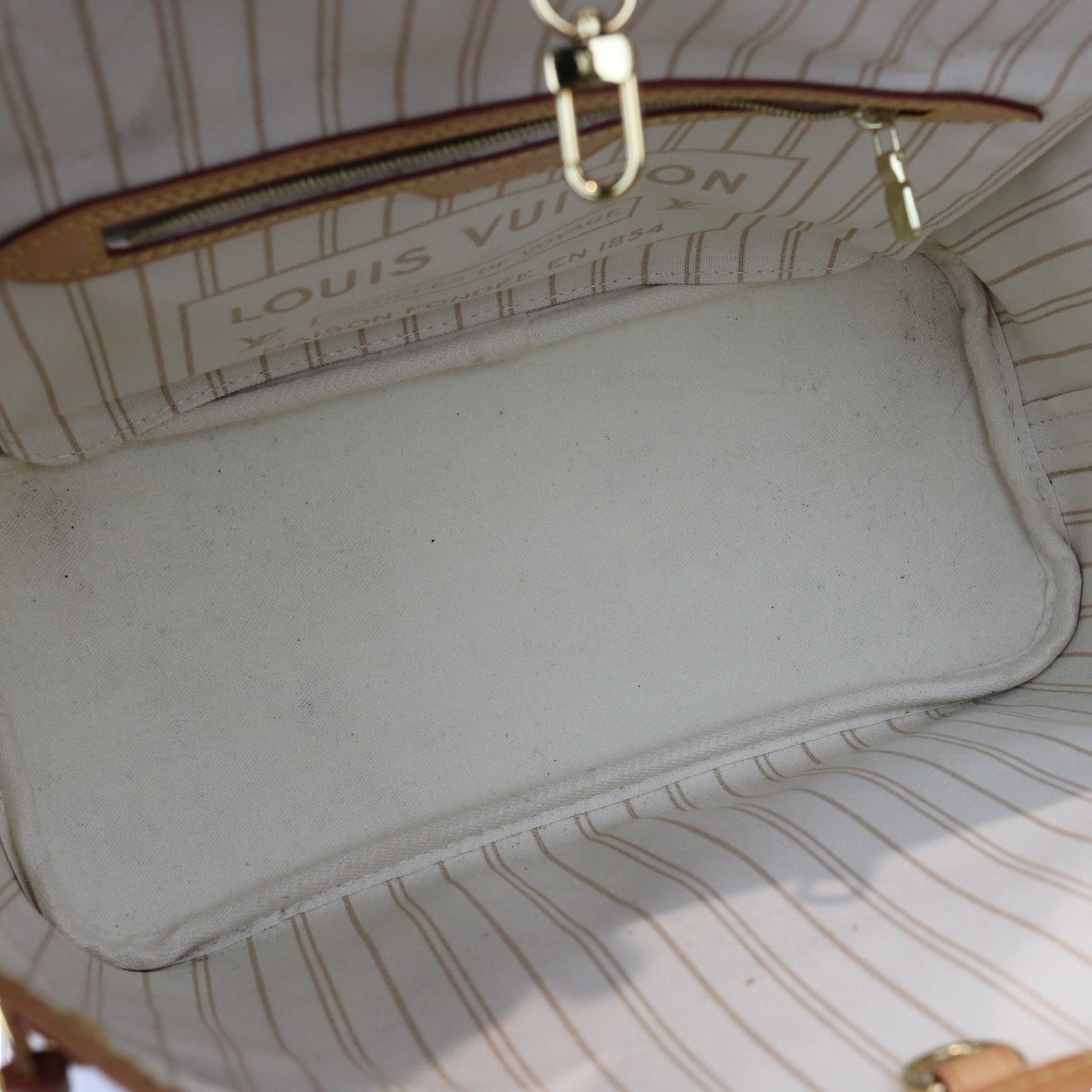 Louis-Vuitton Neverfull PM Damier Azure Canvas White GHW