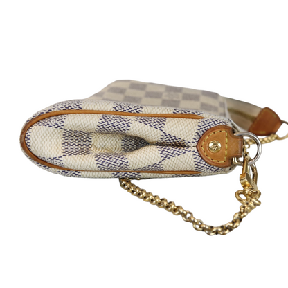 Louis-Vuitton Eva Damier Azur Monogram White GHW