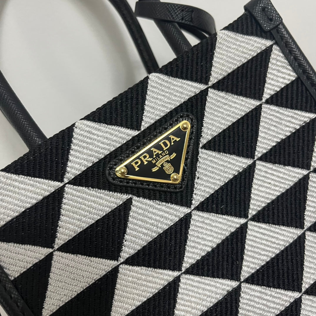 Prada symbole Jacquard fabric Micro  Bag