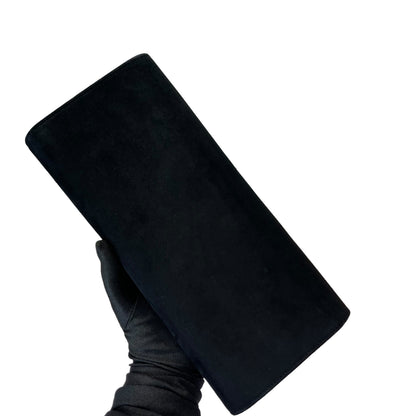 Gucci Broadway Suede Clutch Black SHW