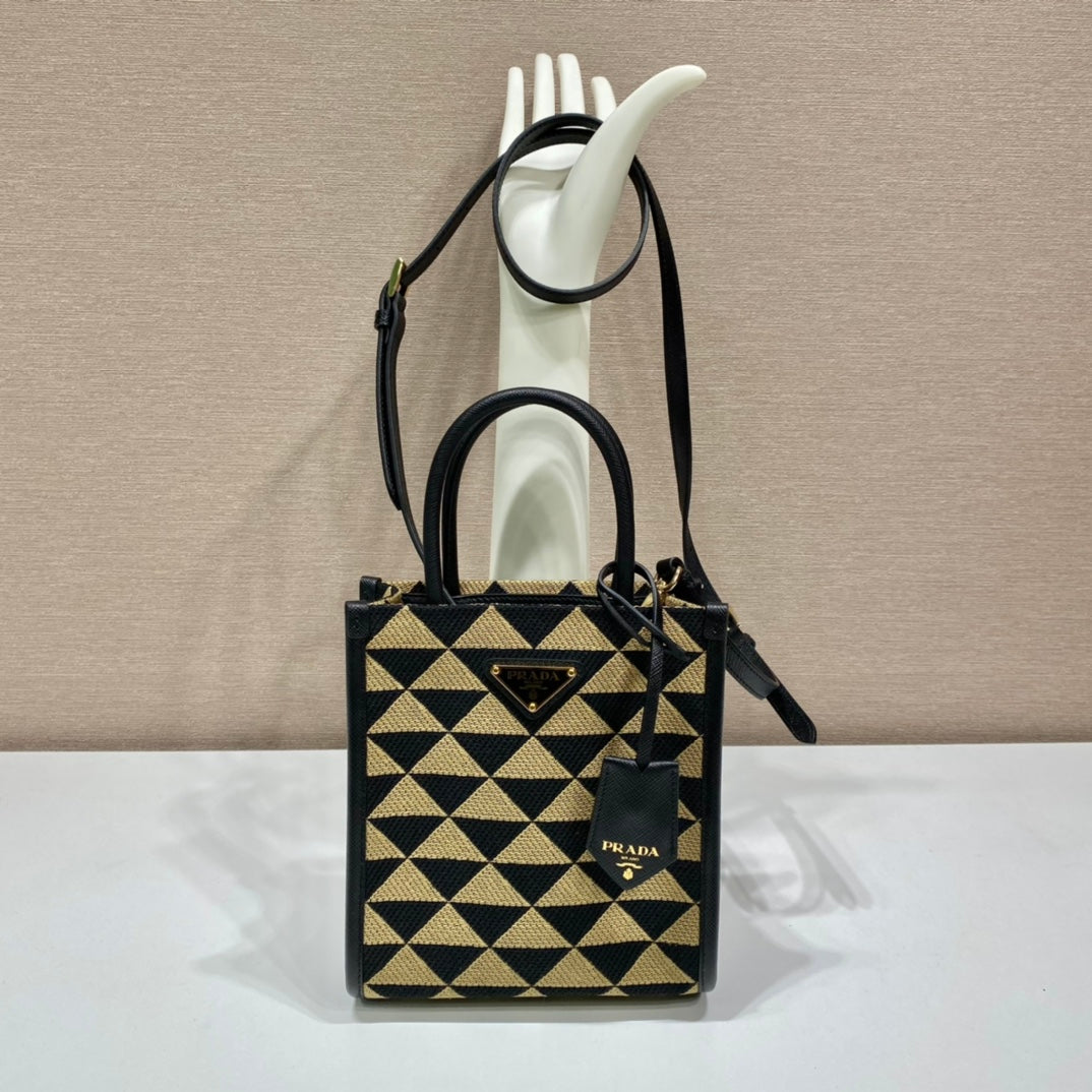 Prada symbole Jacquard fabric Micro  Bag