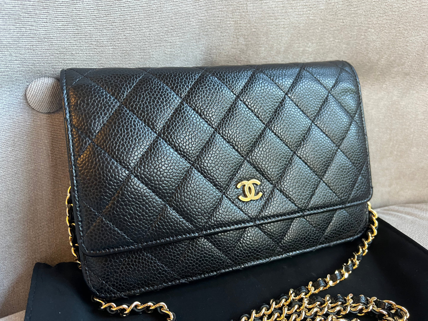 Chanel Black Caviar Wallet on Chain