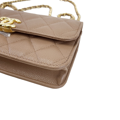 WOC 22K Quilted Caviar Dark Beige GHW