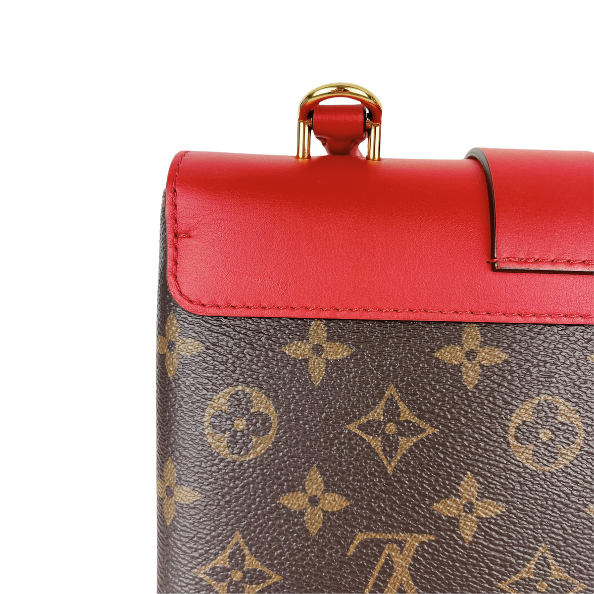 Louis-Vuitton Locky BB Monogram Canvas Brown/Red GHW
