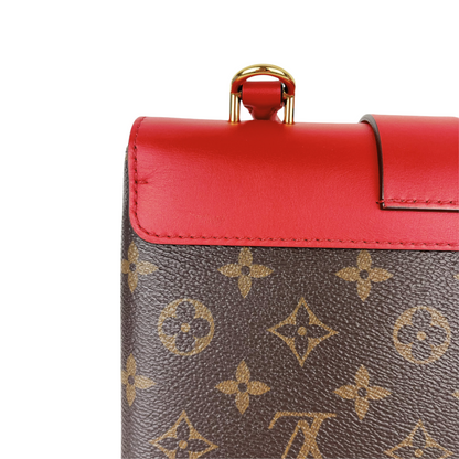 Louis-Vuitton Locky BB Monogram Canvas Brown/Red GHW
