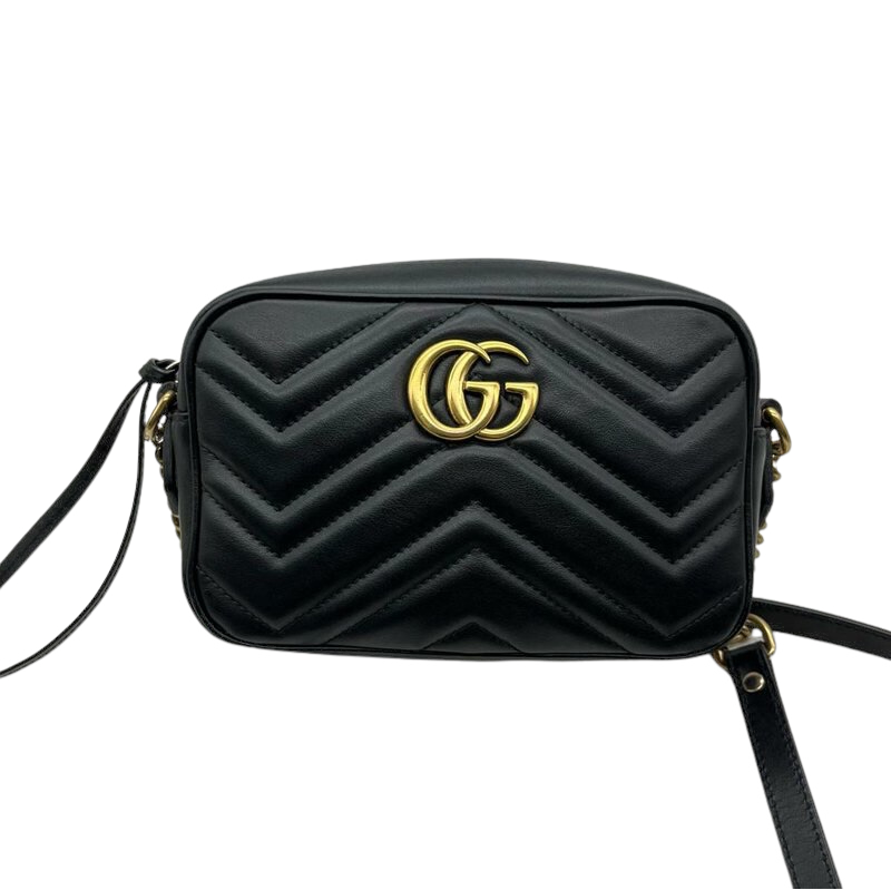 Gucci GG Marmont Mini Camera Black GHW