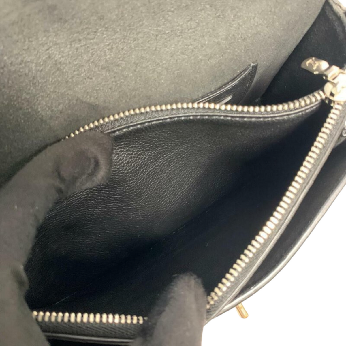 Louis-Vuitton Mylockme Chain Pochette Leather Black SHW