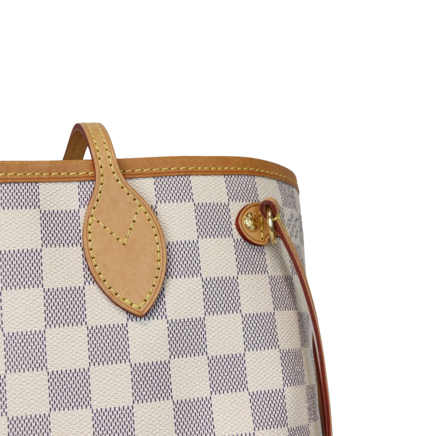 Louis-Vuitton Neverfull PM Damier Azure Canvas White GHW