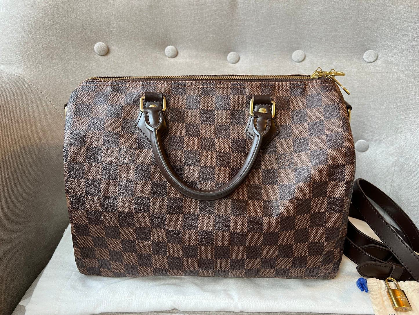 Louis Vuitton Speedy Bandouliere 30 Damier Ebene (RRP £1470)