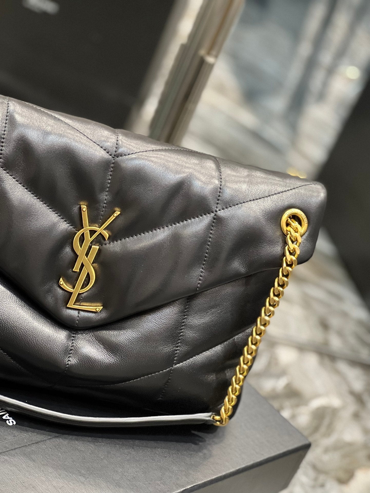 YSL PUFFER MEDIUM Bag IN QUILTED LAMBSKIN