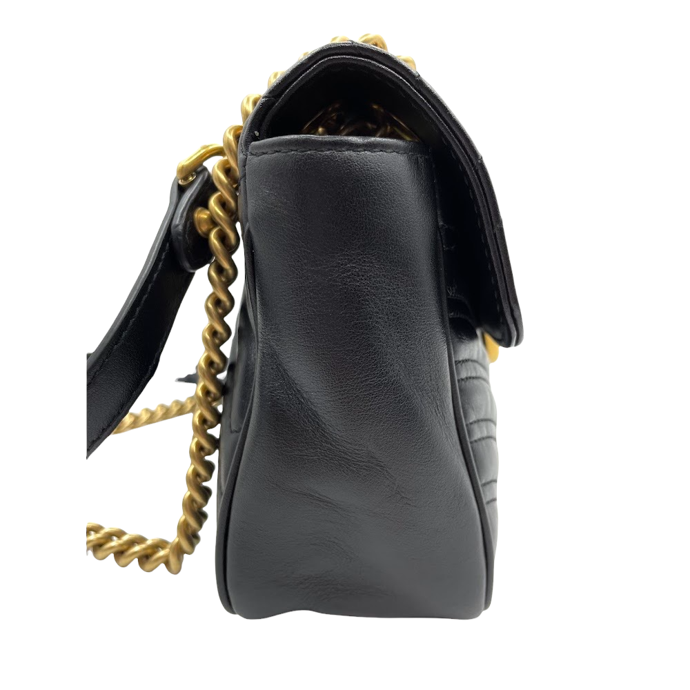 Gucci GG Marmont Small Matelassé Black GHW
