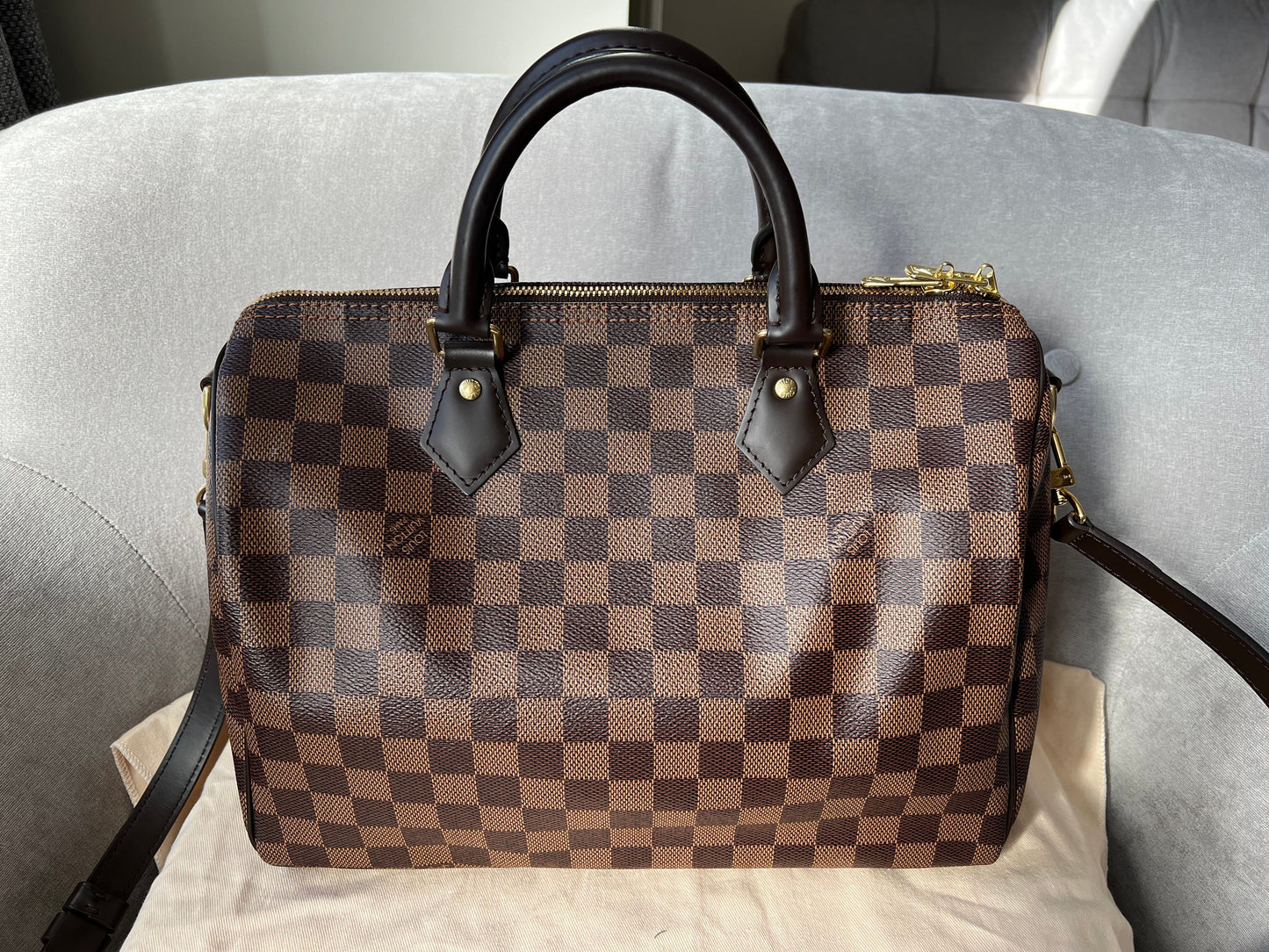 Louis Vuitton Speedy Bandouliere 30 Damier Ebene (RRP £1470)