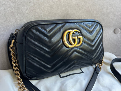 Gucci GG Black Marmont Small Shoulder Bag
