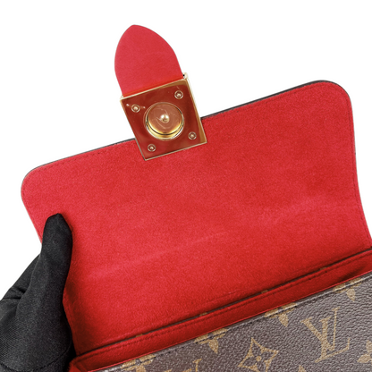 Louis-Vuitton Locky BB Monogram Canvas Brown/Red GHW