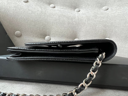 Chanel Black Caviar Timeless Wallet on Chain