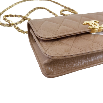 WOC 22K Quilted Caviar Dark Beige GHW