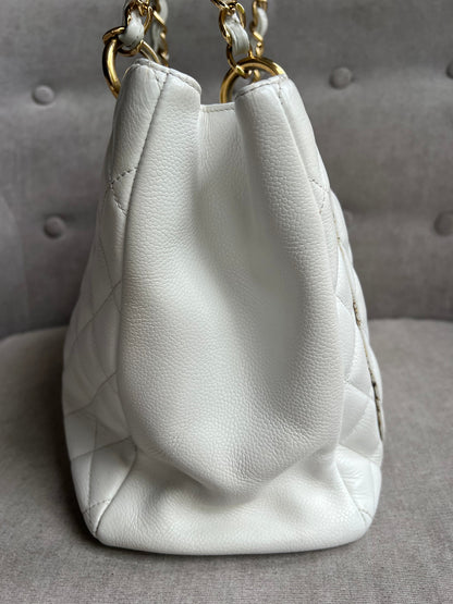 Chanel White Caviar Grand Shopper Tote (GST)