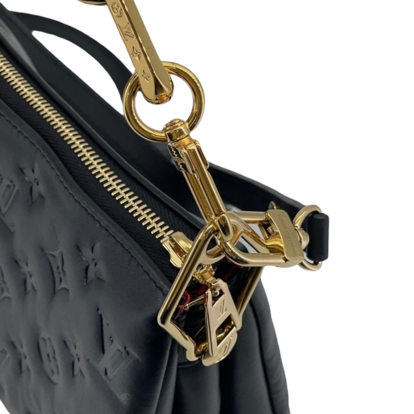 Louis-Vuitton Coussin PM Lambskin Embossed Black GHW