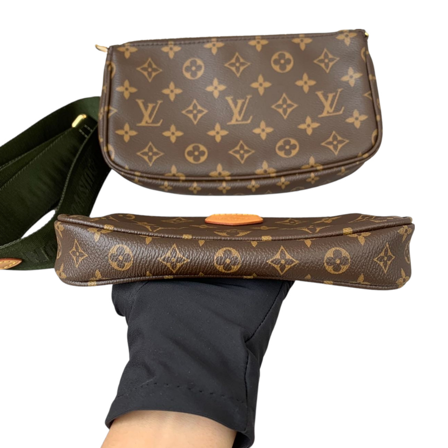 Louis-Vuitton Monogram Multi Pochette Accessoires Khaki GHW