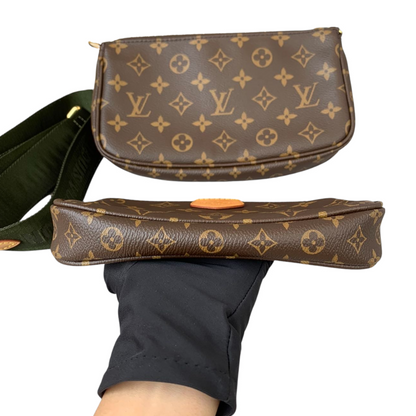 Louis-Vuitton Monogram Multi Pochette Accessoires Khaki GHW