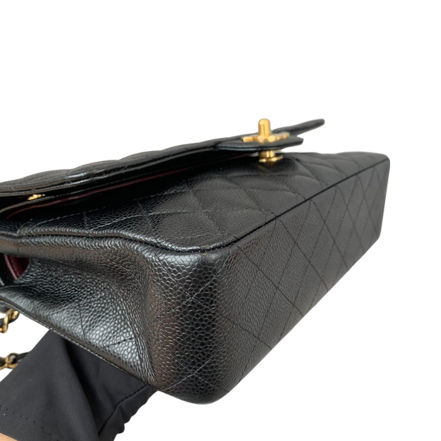 Medium Classic Flap Caviar Black GHW