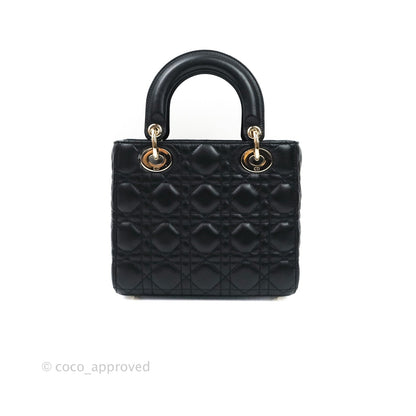 Christian Dior Lambskin My ABCDior Lady Dior Black Gold Hardware