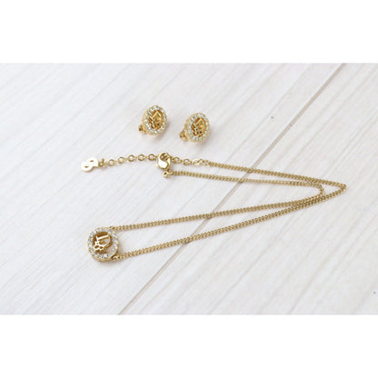 Rank SA ｜ Dior Necklace Earring Set Rhinestone｜23042114