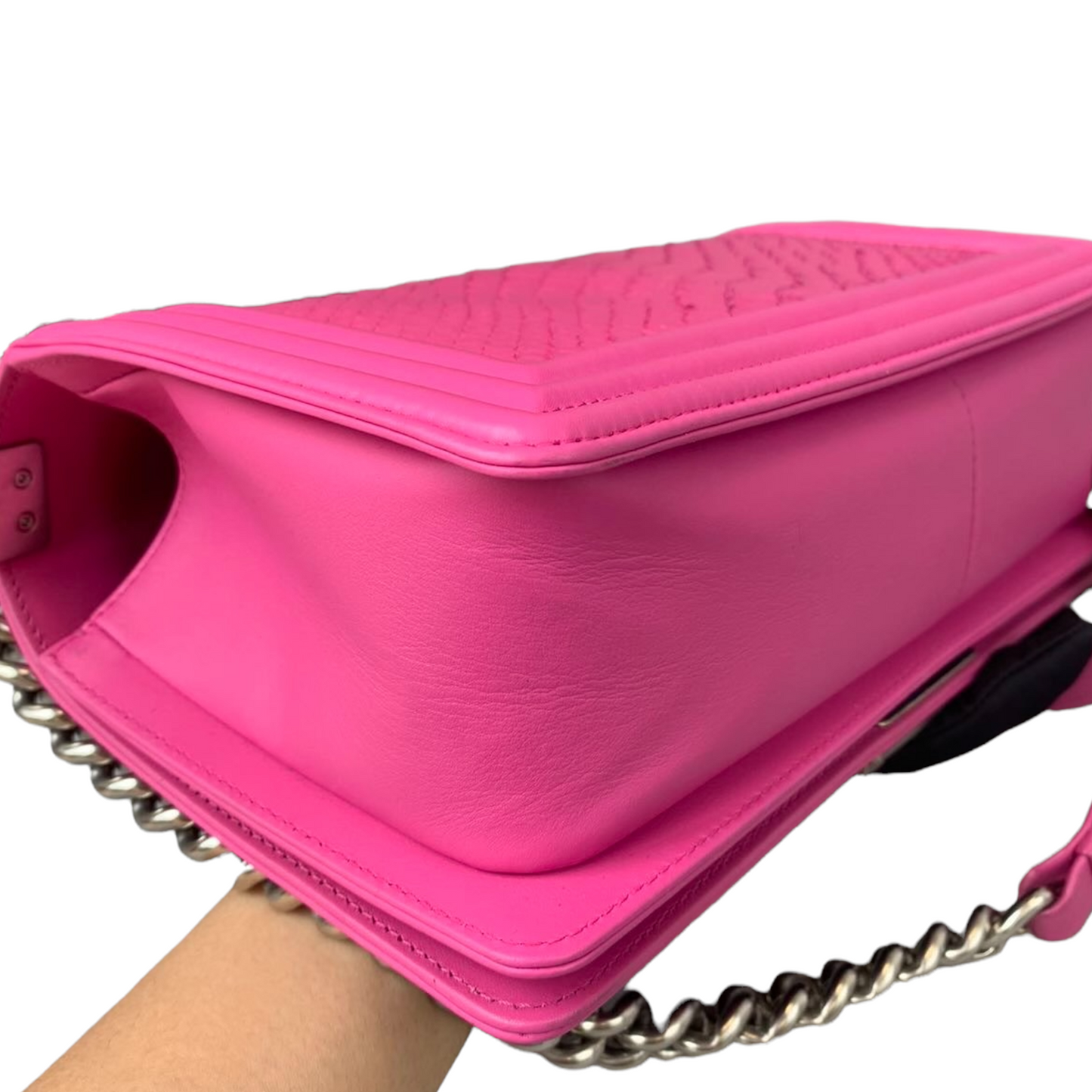 Python-Leather Old Medium Boy Pink RHW