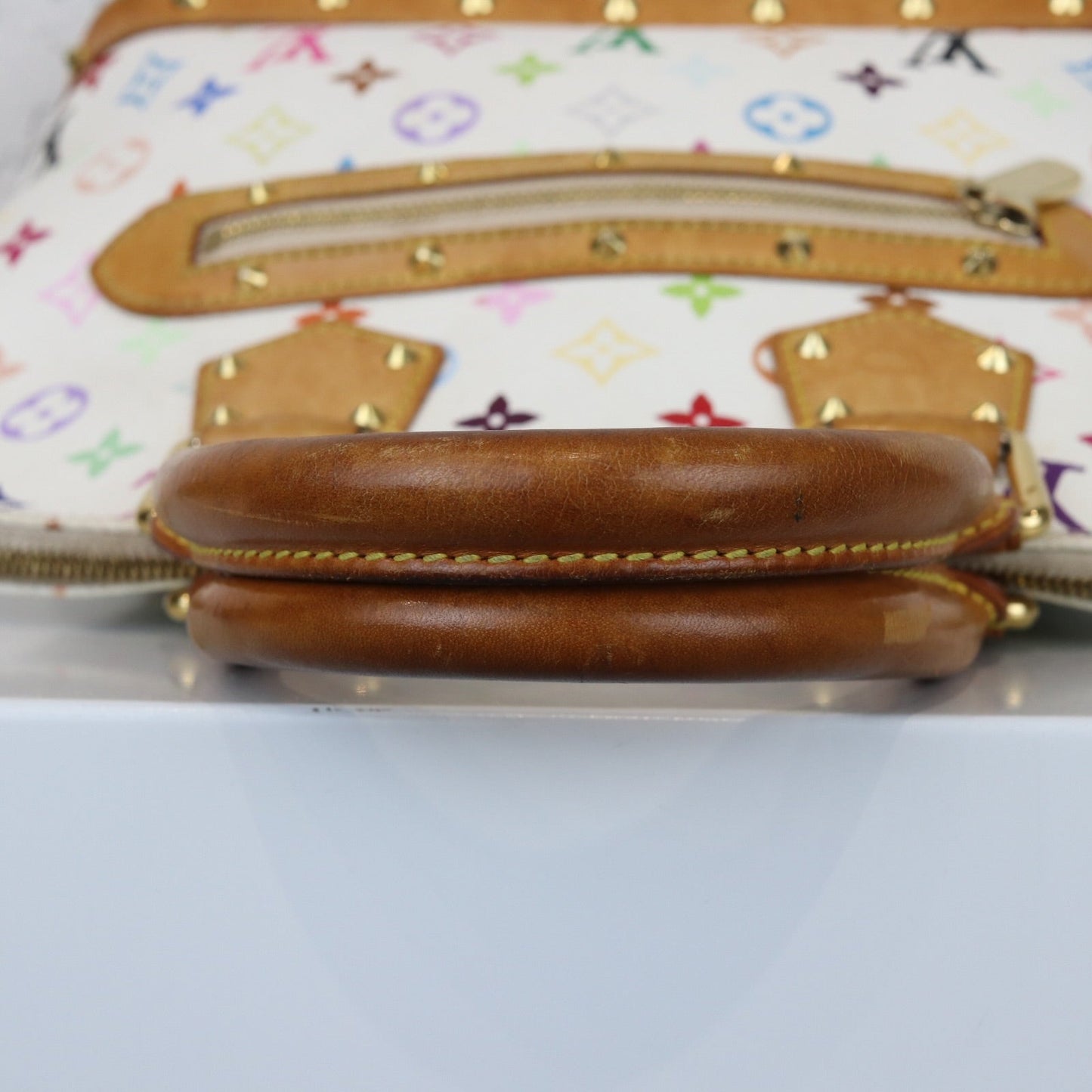 Louis-Vuitton Monogram Multicolor Alma PM White GHW
