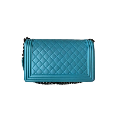 New Medium Boy Leather Blue RHW