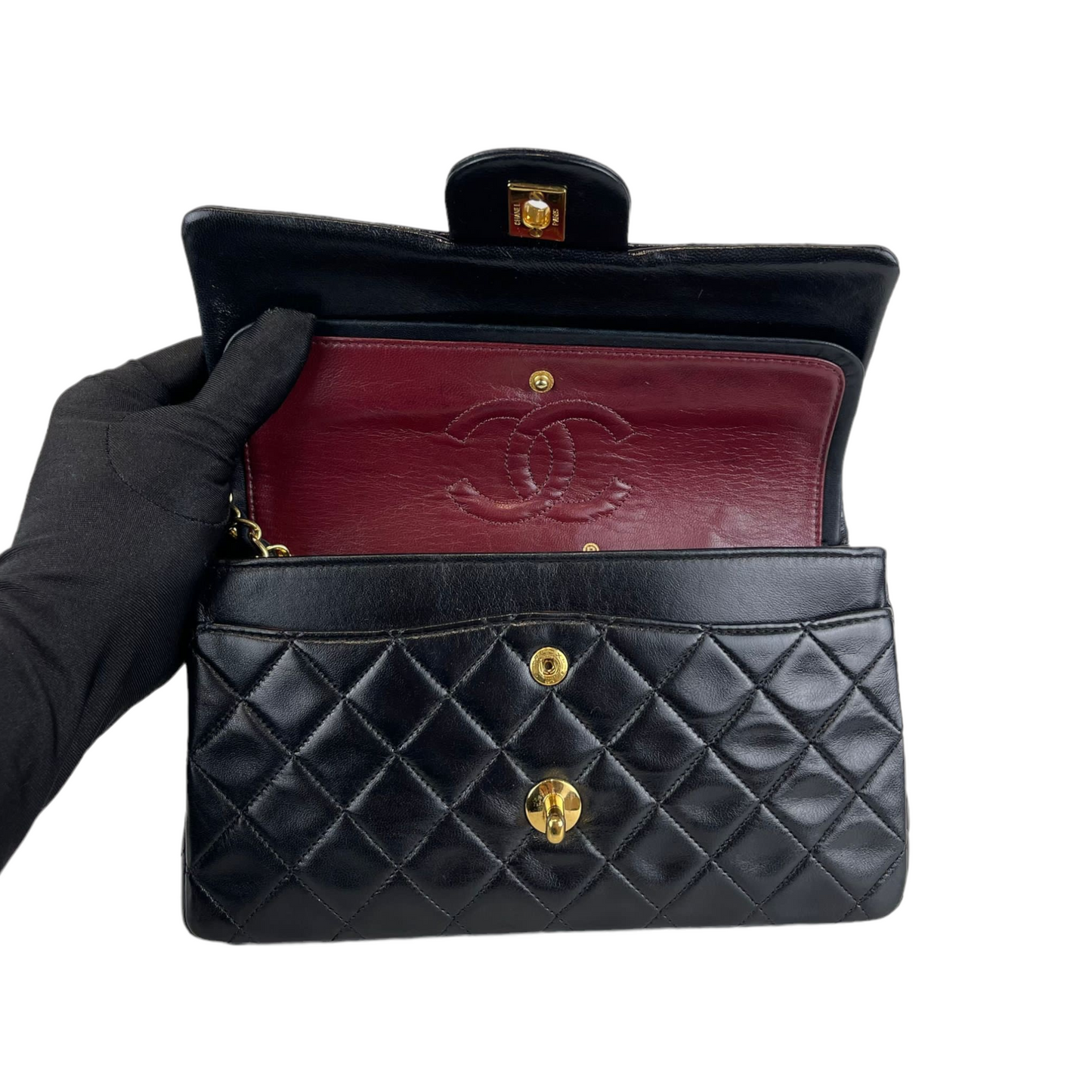 Classic Flap Small Lambskin Black GHW