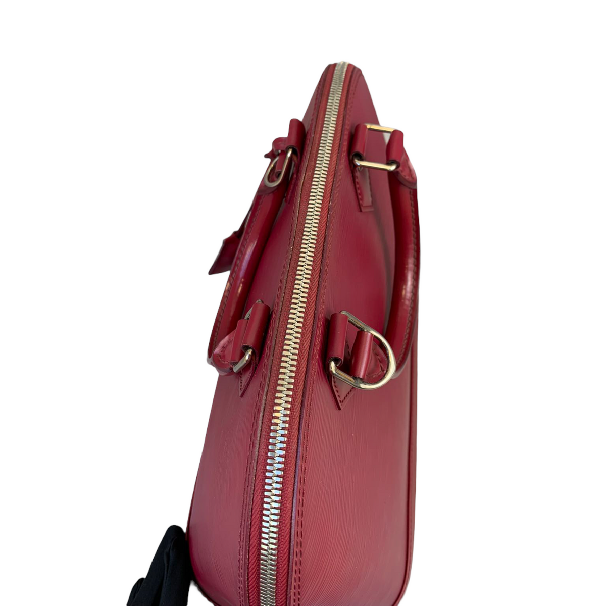 Louis-Vuitton Alma MM Epi Leather Castillan Red GHW