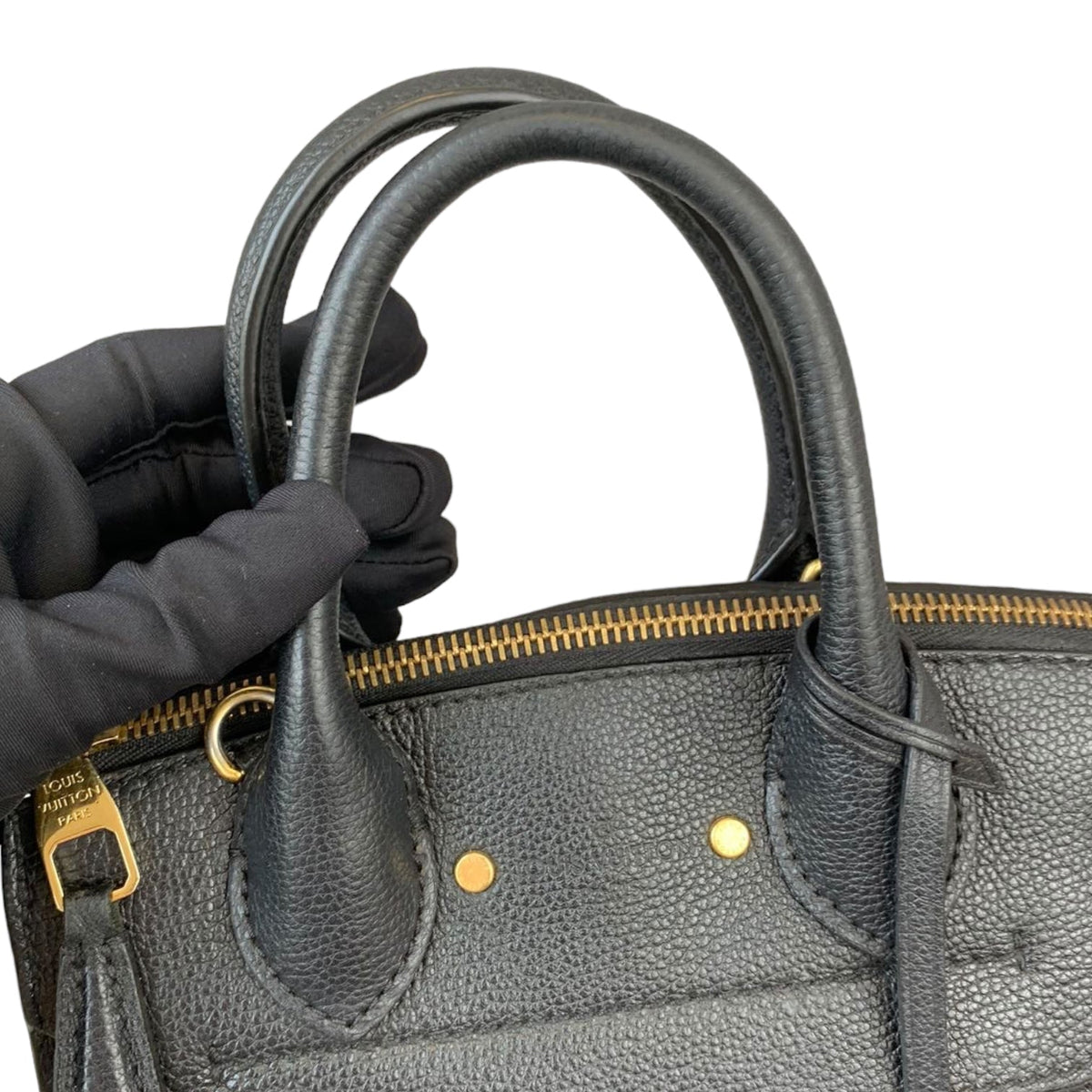 Louis-Vuitton Mini Pont Neuf Black Empreinte GHW