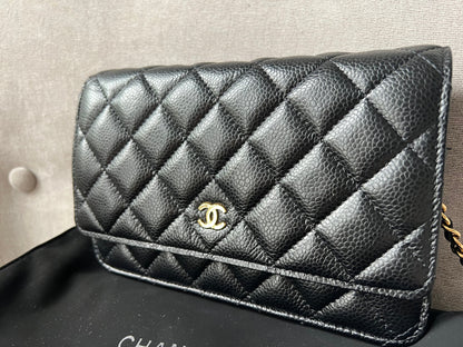 Chanel Black Caviar Wallet on Chain