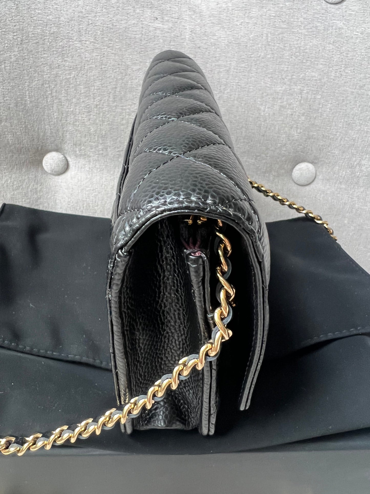 Chanel Black Caviar Wallet on Chain