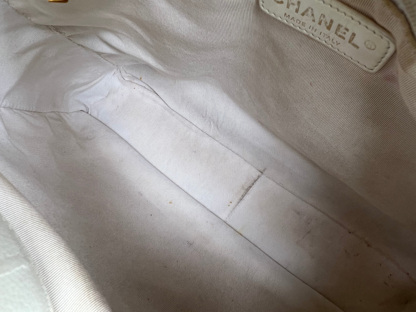 Chanel White Caviar Grand Shopper Tote (GST)