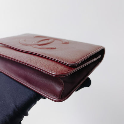 Timeless CC Wallet on Chain Burgundy