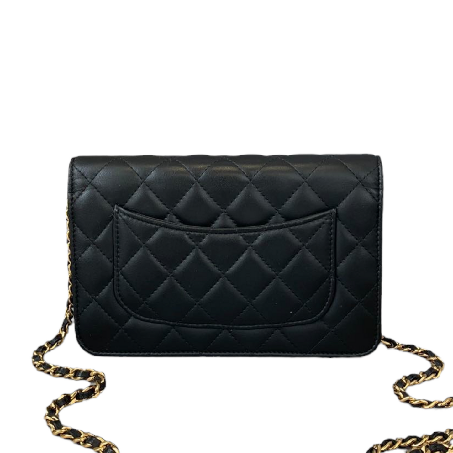 WOC Wallet on Chain Lambskin Black GHW