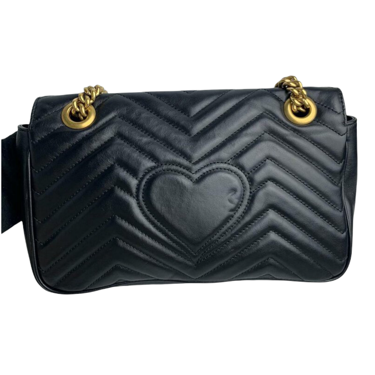 Gucci GG Marmont Small Matelassé Black GHW
