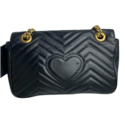Gucci GG Marmont Small Matelassé Black GHW
