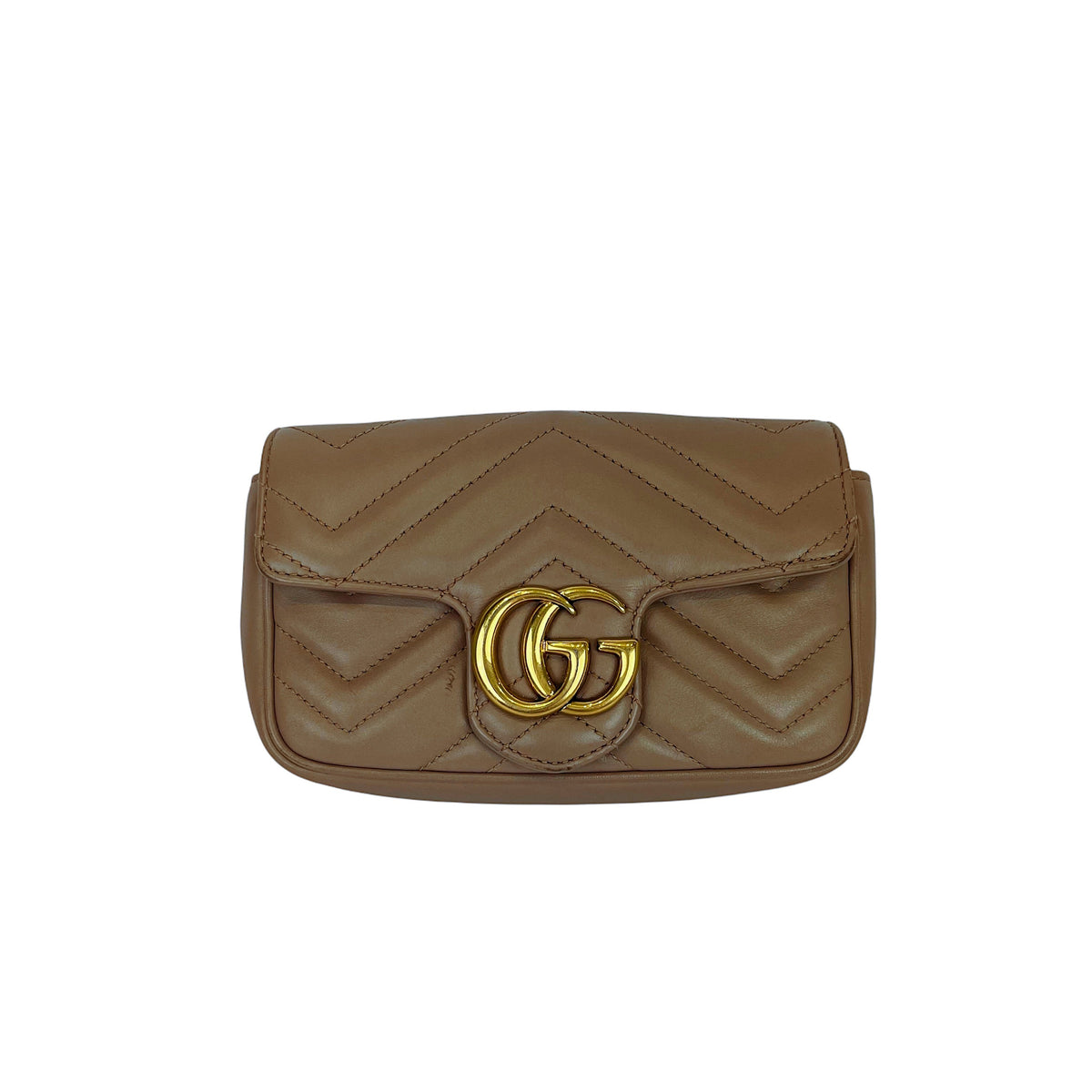 Gucci Marmont Super Mini Leather Beige GHW
