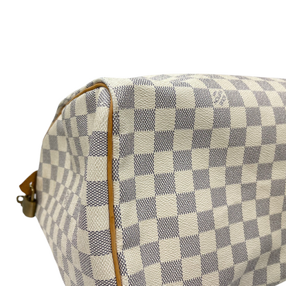 Louis-Vuitton Damier Azur Speedy 35 White GHW