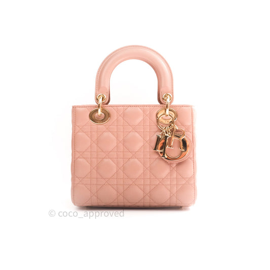 Christian Dior Lambskin My ABCDior Lady Dior Beige Gold Hardware