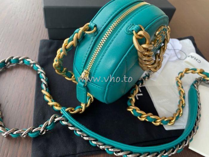 Chanel 19 Clutch With Chain Turquoise
