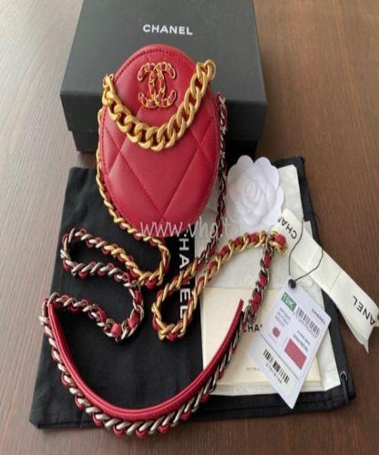 Chanel 19 Clutch With Chain Red
