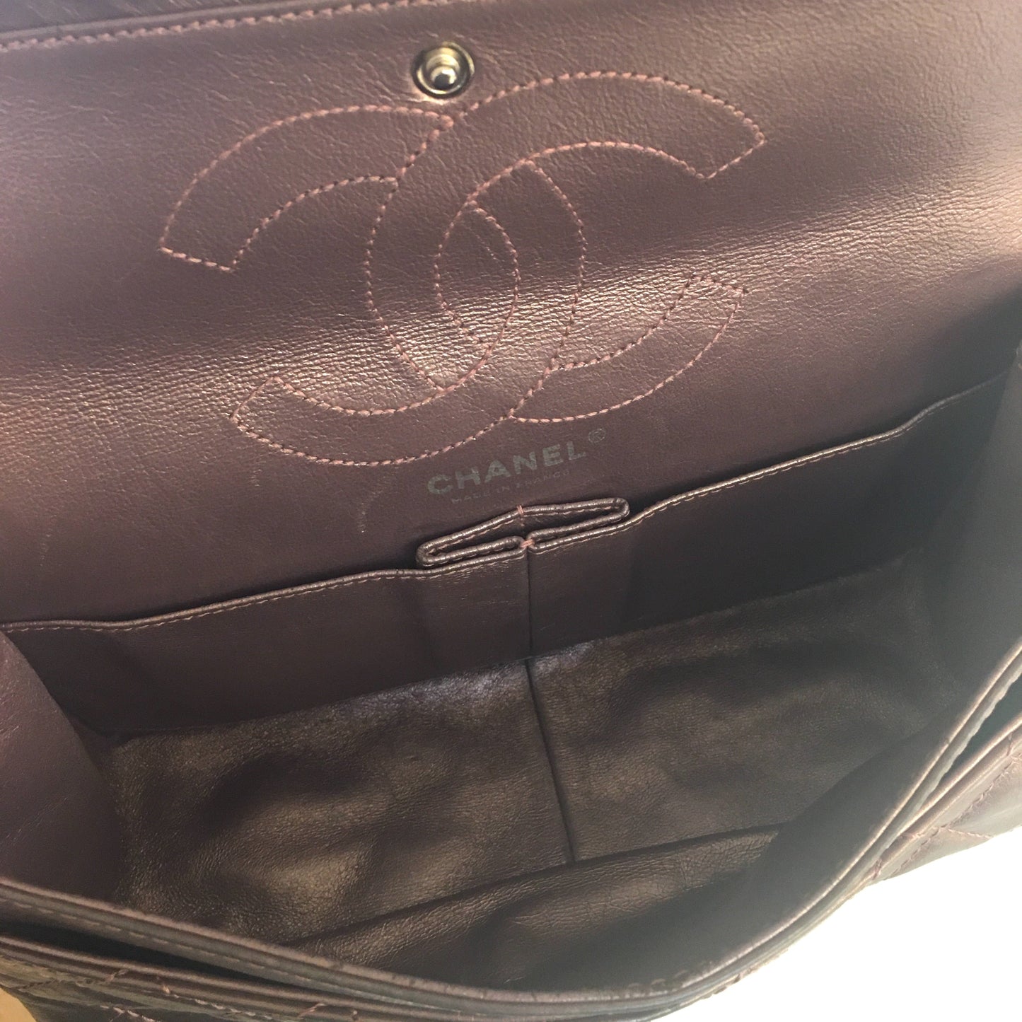 CHANEL 2.55 Shoulder Bag in Metallic Leather