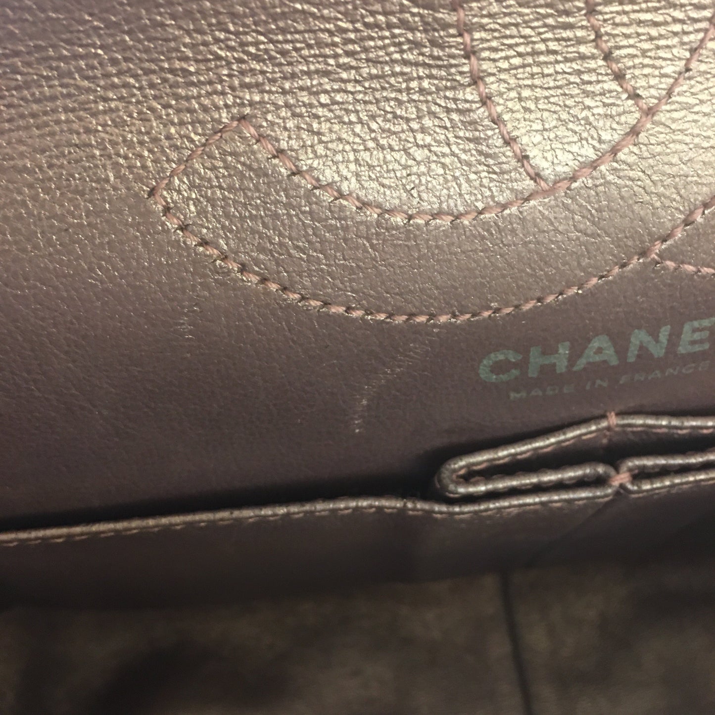 CHANEL 2.55 Shoulder Bag in Metallic Leather