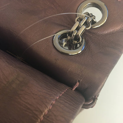 CHANEL 2.55 Shoulder Bag in Metallic Leather