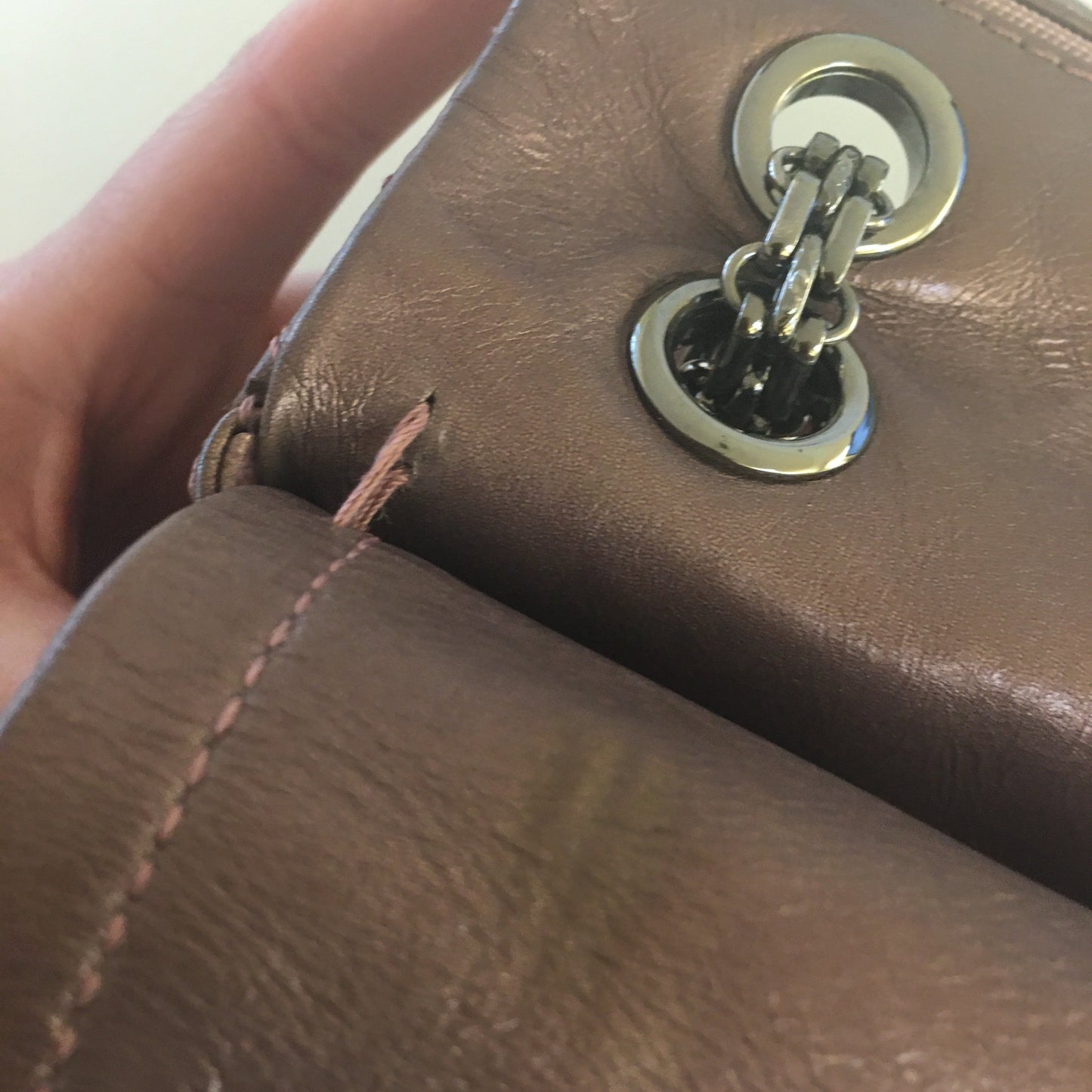 CHANEL 2.55 Shoulder Bag in Metallic Leather