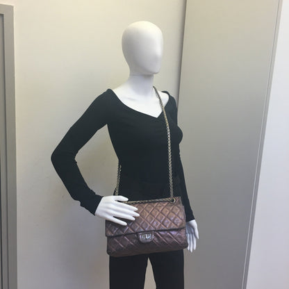 CHANEL 2.55 Shoulder Bag in Metallic Leather